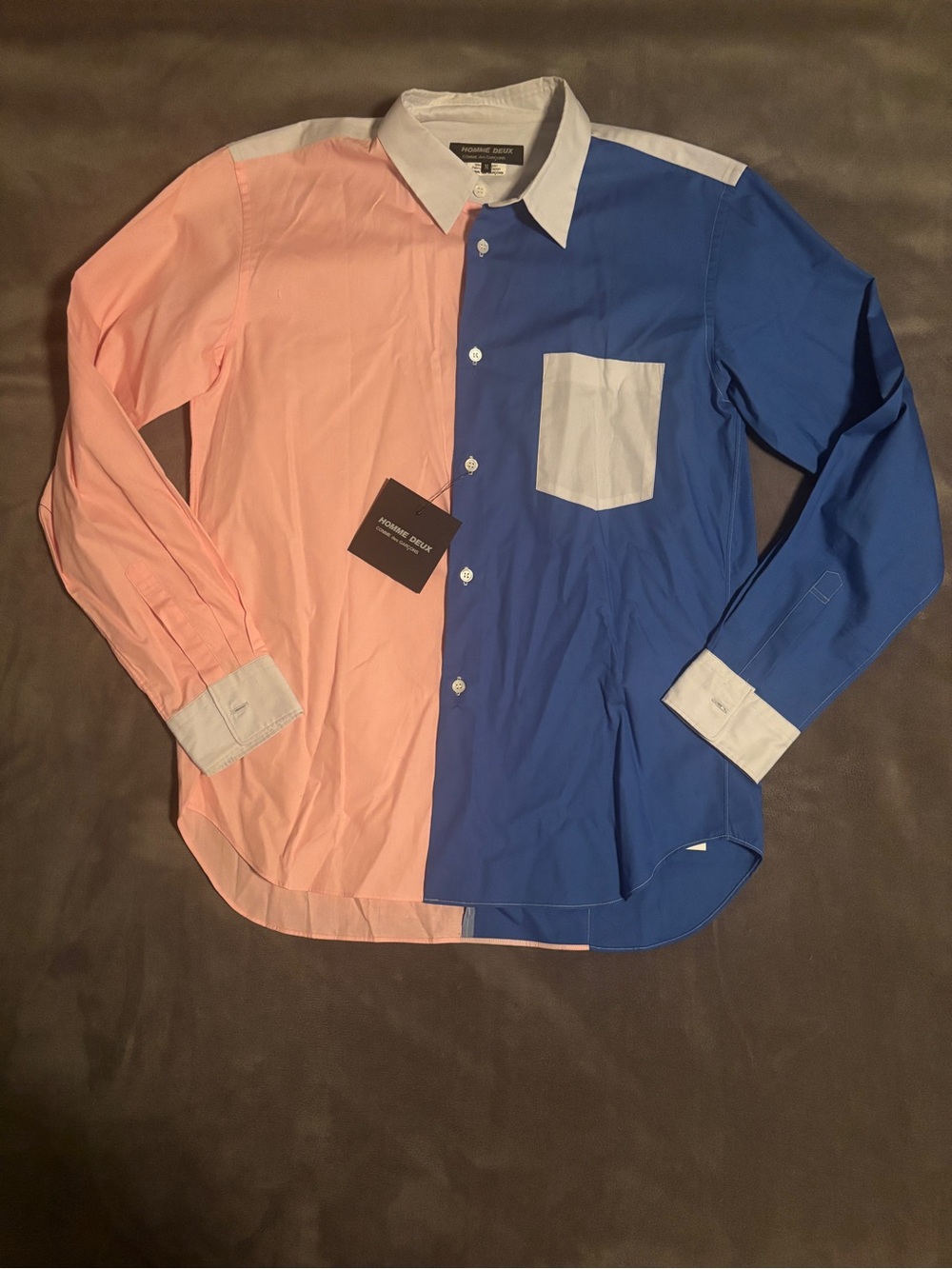 Comme Des Garçon Homme Deux Men’s M Colorblock LS Button Up Shirt